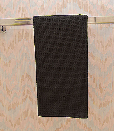 Waffle Weaves Cotton Kitchen Towel 20"x28". Black Color